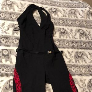 BEBE SPORT HALTER JUMPSUIT